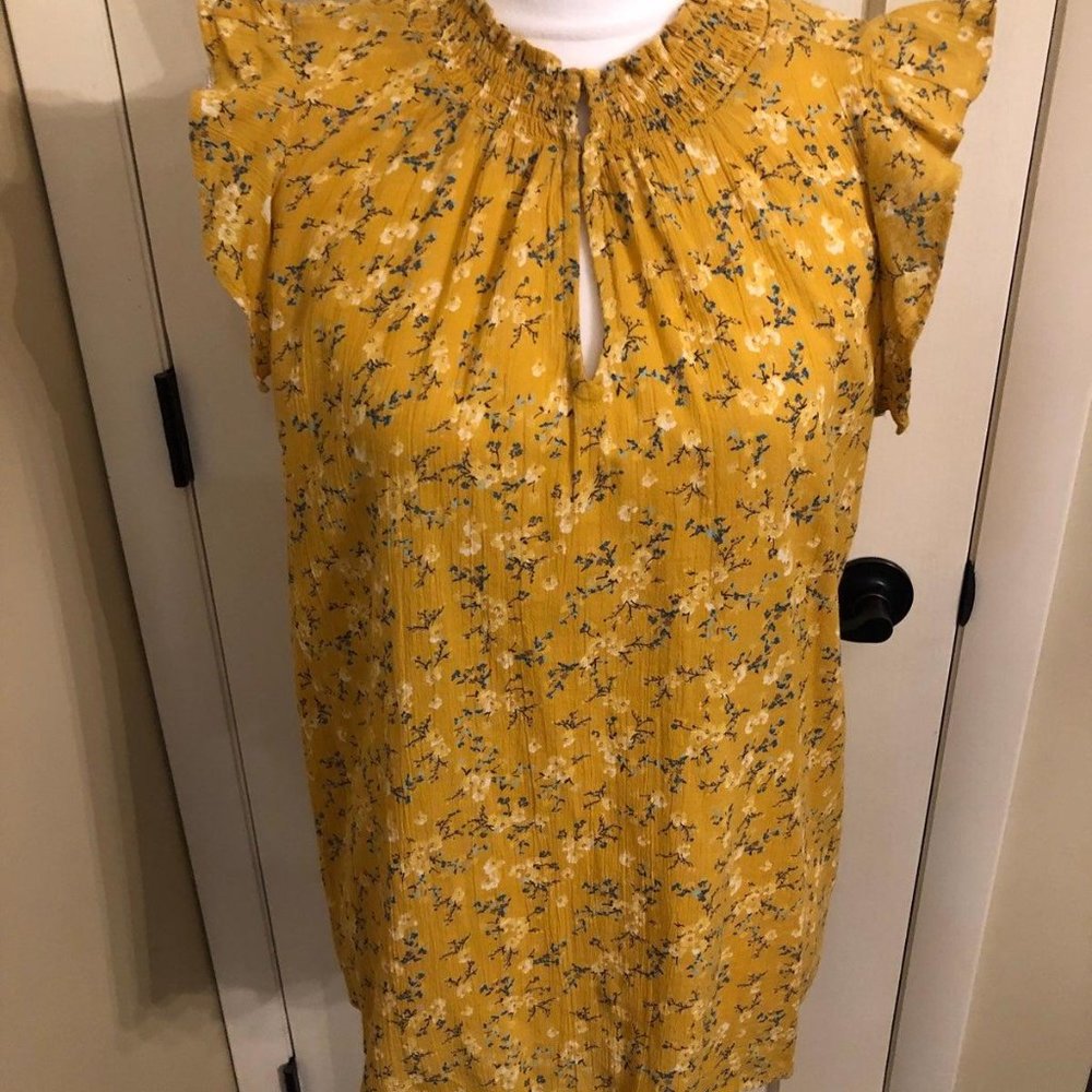 Yellow floral top by Old Navy
